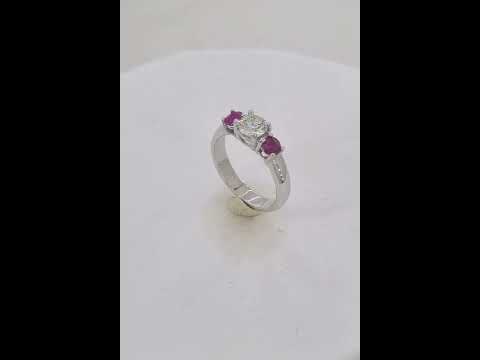 AC-2010 Diamond and Sapphire Engagement Ring