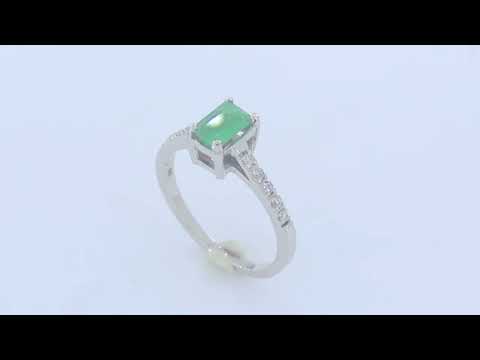 Anillo de compromiso con esmeralda AC-3354